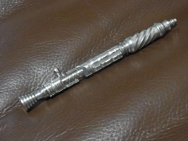 中山英俊 ボルトアクション・ボールペン ステンレスダマスカス TETORI彫金