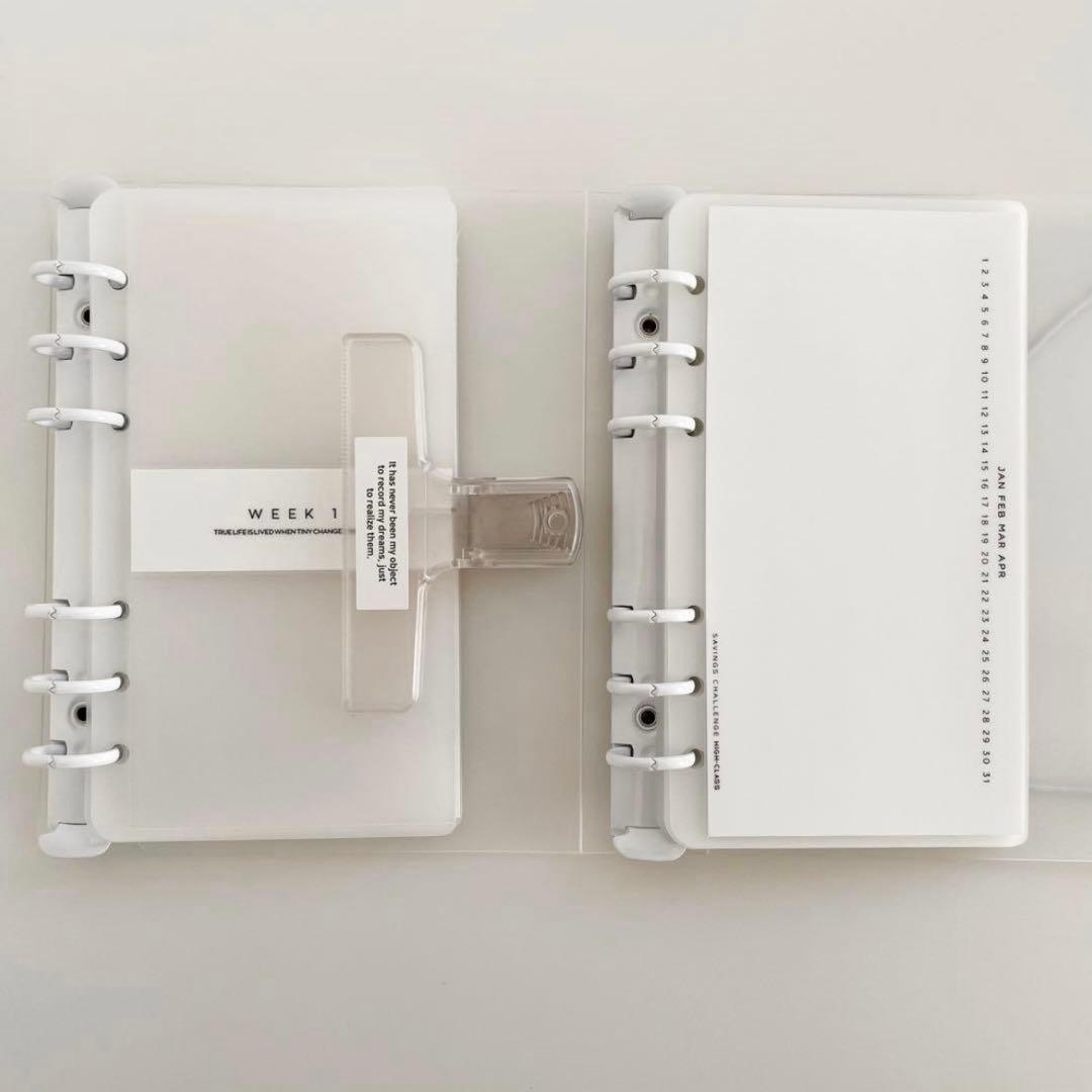 あーちゃ☆彡.。　韓国　貯金　ダブルリングバインダー　リフィル　白　19