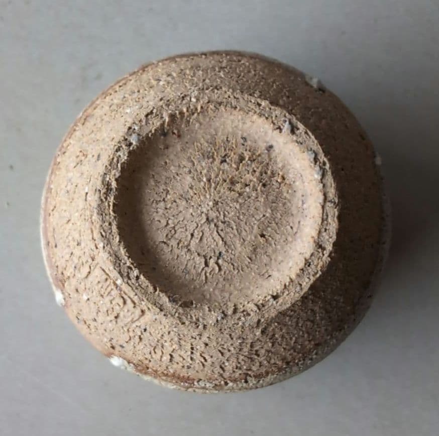 豊前上野焼　珍しい藁白釉　渡髙久　酒器セット　徳利1　お猪口2