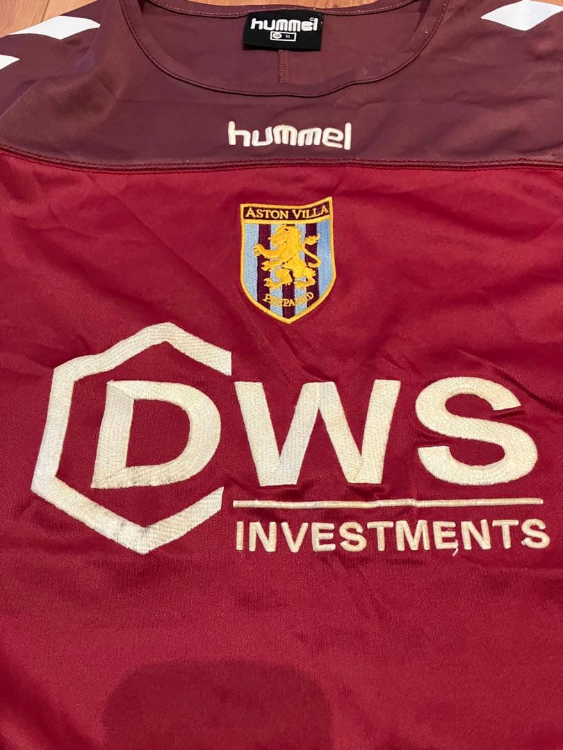 アストンヴィラ Hummel トレーニングシャツ DWS 古着　アストンビラ
