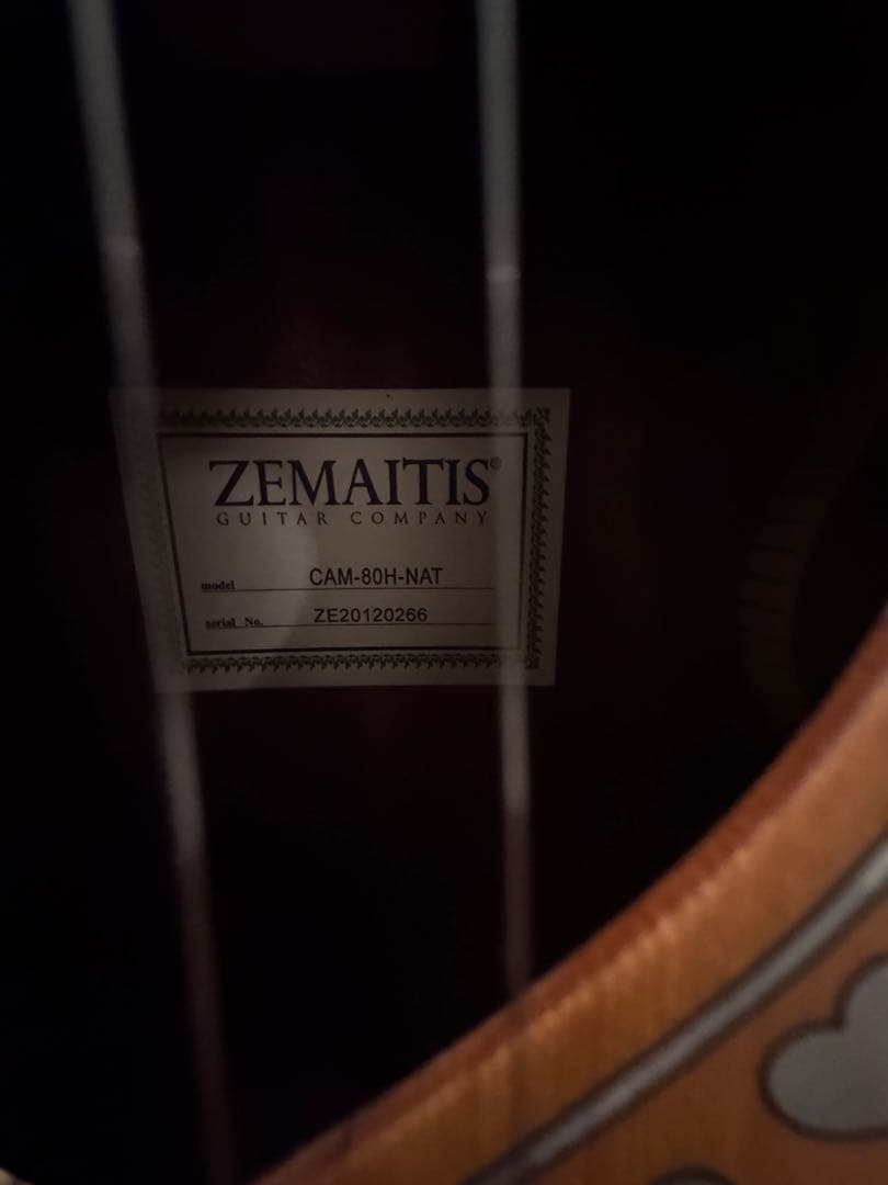 Zemaitis CAM-80H-NAT アコースティックギター　ほぼ未使用