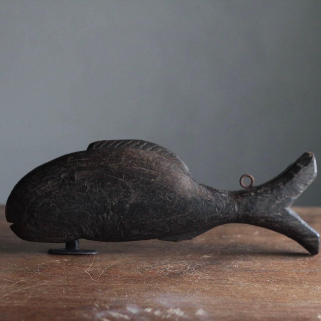 魚の 自在鉤 横木 古道具 アンティーク 日本の古道具 古道具 アンティーク