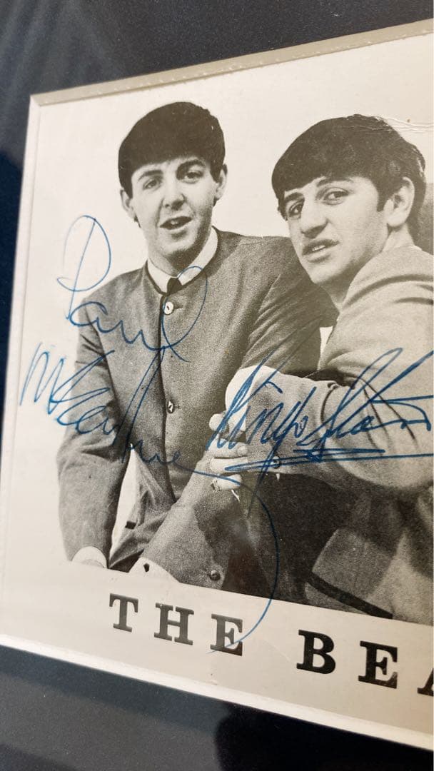 ビートルズ  ポール・マッカートニー＆リンゴ・スター直筆サイン入り　鑑定書付
