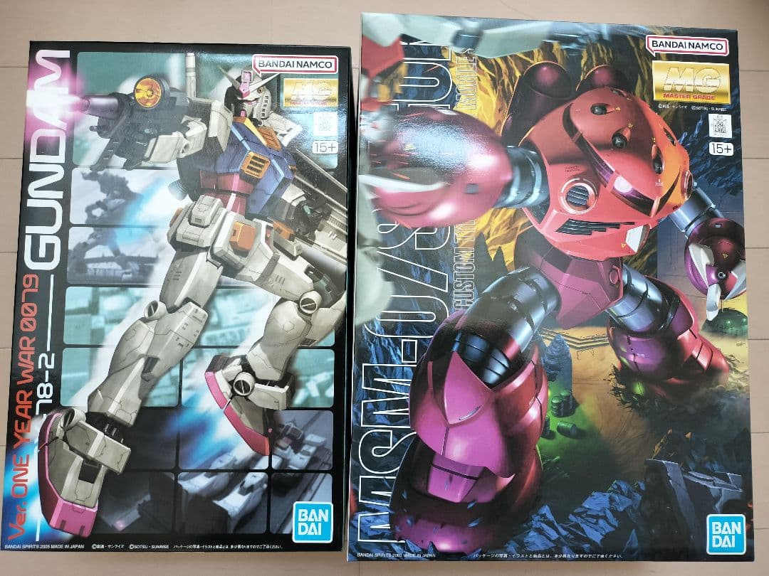 MGガンダムver.oneyear＋シャア専用ズゴック＋RGザクⅡ2種