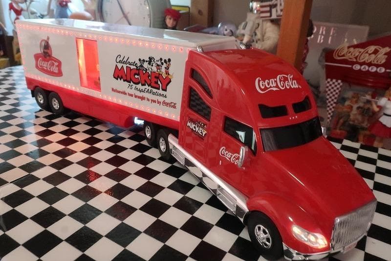 絶版★コカコーラ ディズニー コラボ ミッキーマウス トラック トレーラ 電飾