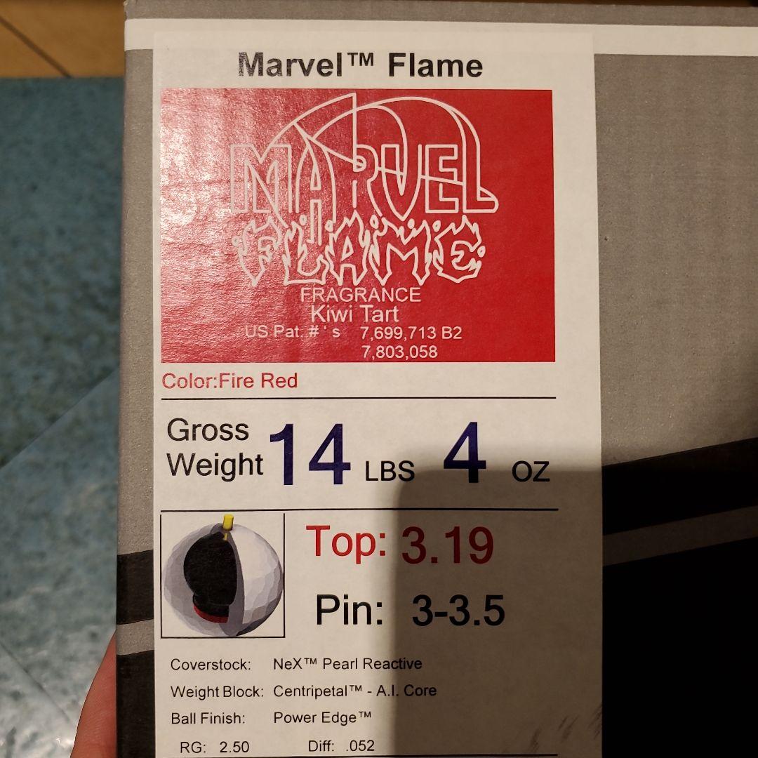 Marvel Flame マーベルフレイム ボウリングボール 14ポンド 新品