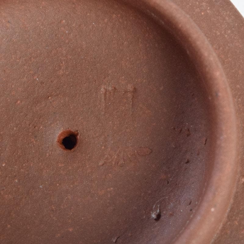 中国　荊渓恵孟臣製　紫砂　朱泥　急須　茶壷　V　9219