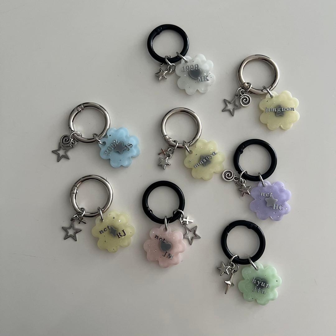 ハンドメイド　レジン　キーホルダー　名前入れ　nct dream チソン
