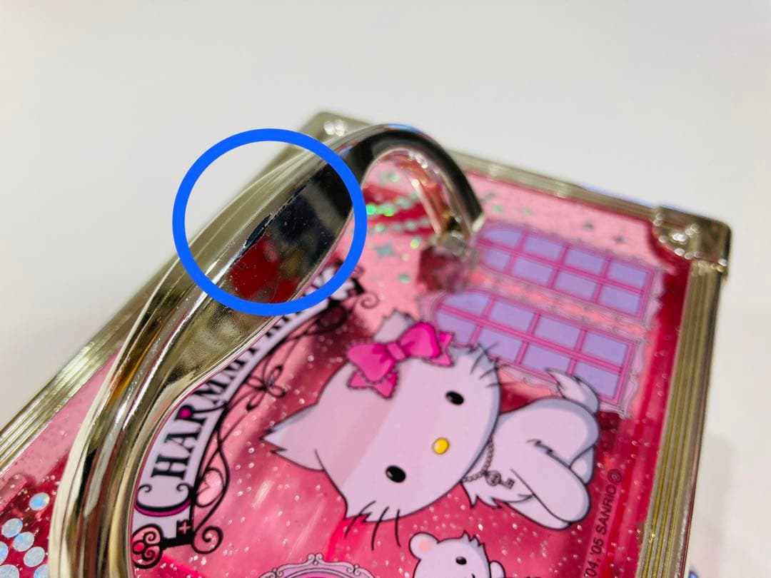 【美品】チャーミーキティ ✨️レア✨️ バニティケース 2005 レア ピンク ラメ