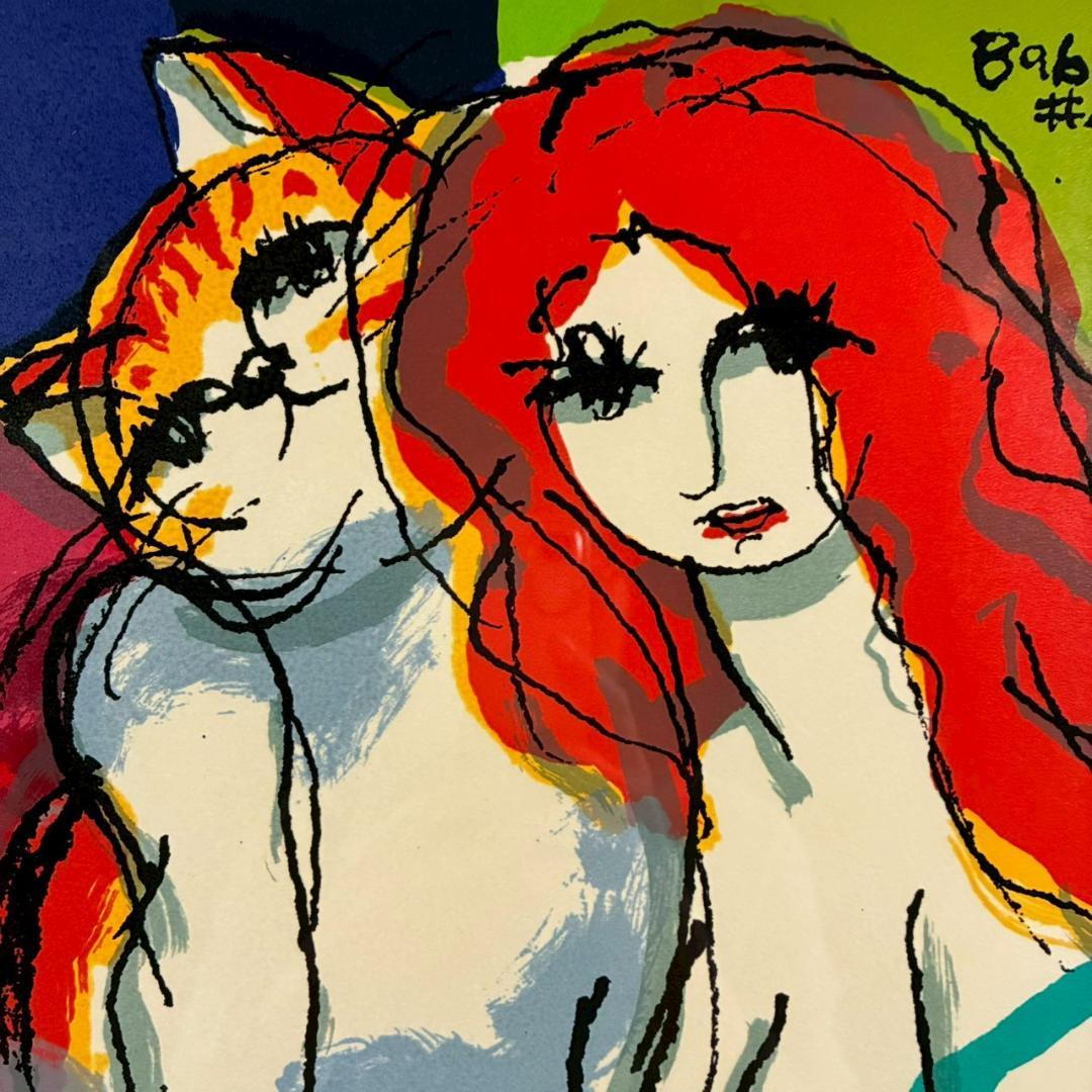 美品 マイケル・ルー「Baby#12」シルクスクリーン 直筆サイン・保証書有 猫