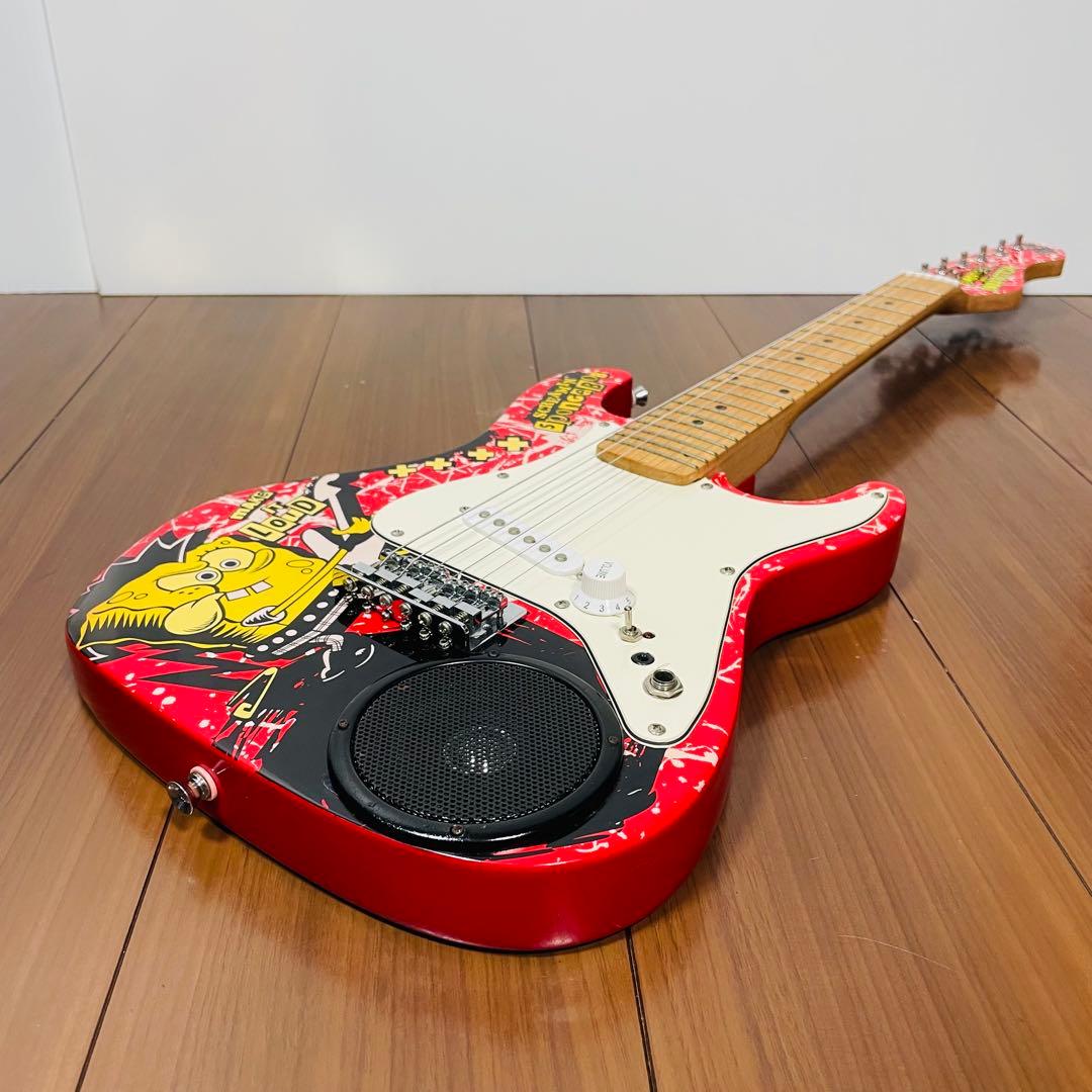 希少　美品　スポンジボブ　エレキギター　お子様や女性向けサイズ