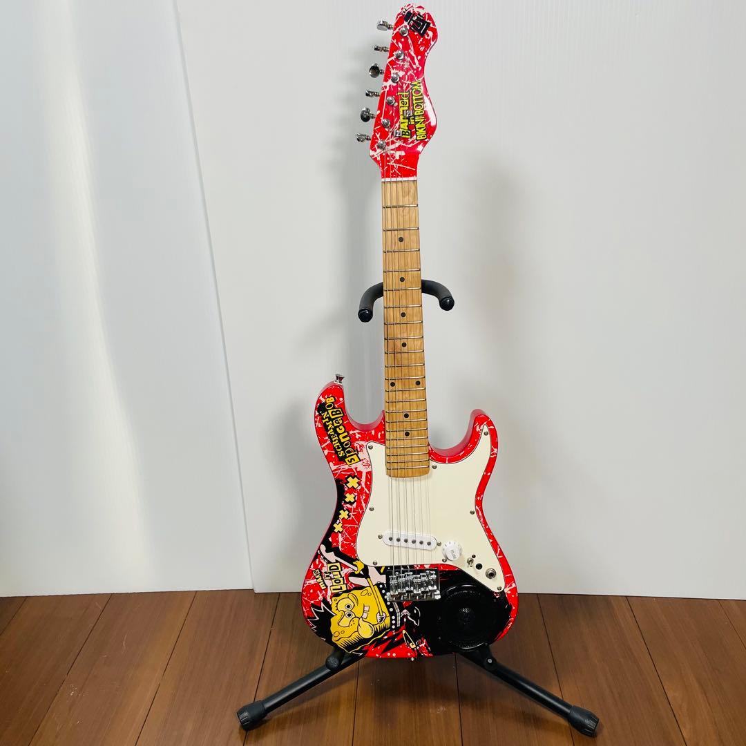 希少　美品　スポンジボブ　エレキギター　お子様や女性向けサイズ