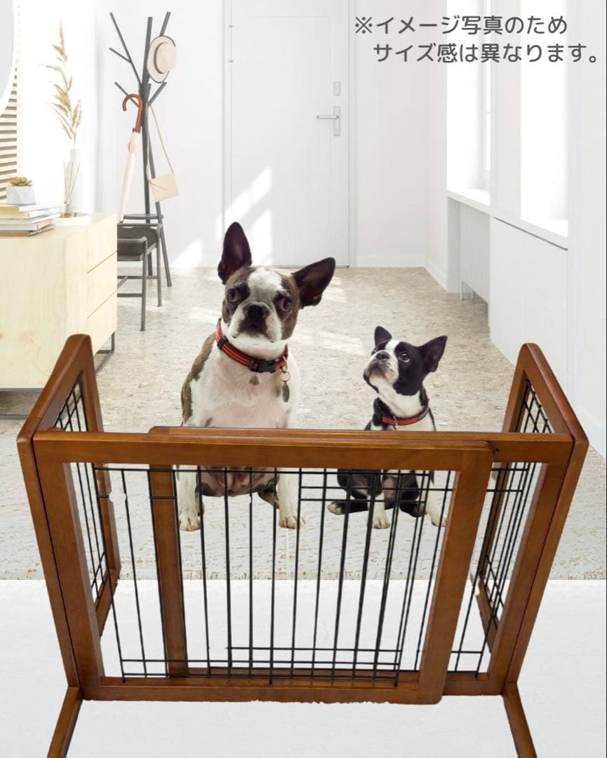 高級 木製ペットゲート 折りたたんで収納可能♪