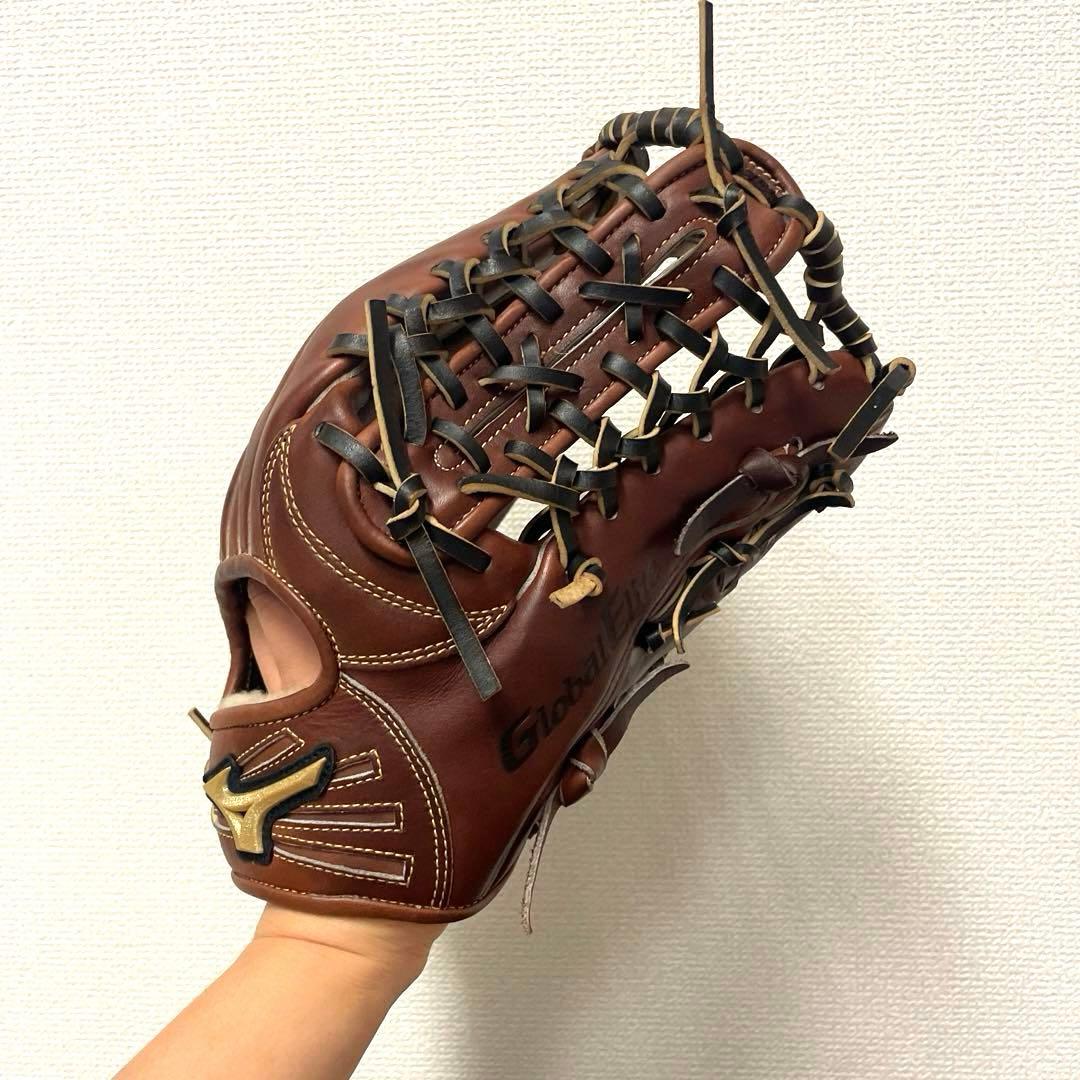 223 ミズノ グローバルエリート 型抜群 極美品 硬式 外野手用グローブ