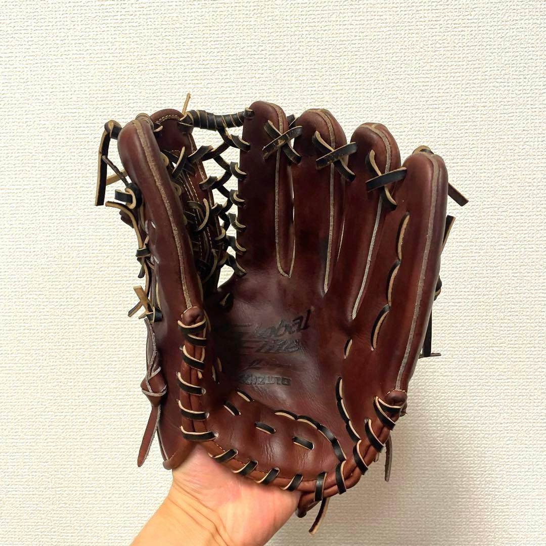 223 ミズノ グローバルエリート 型抜群 極美品 硬式 外野手用グローブ