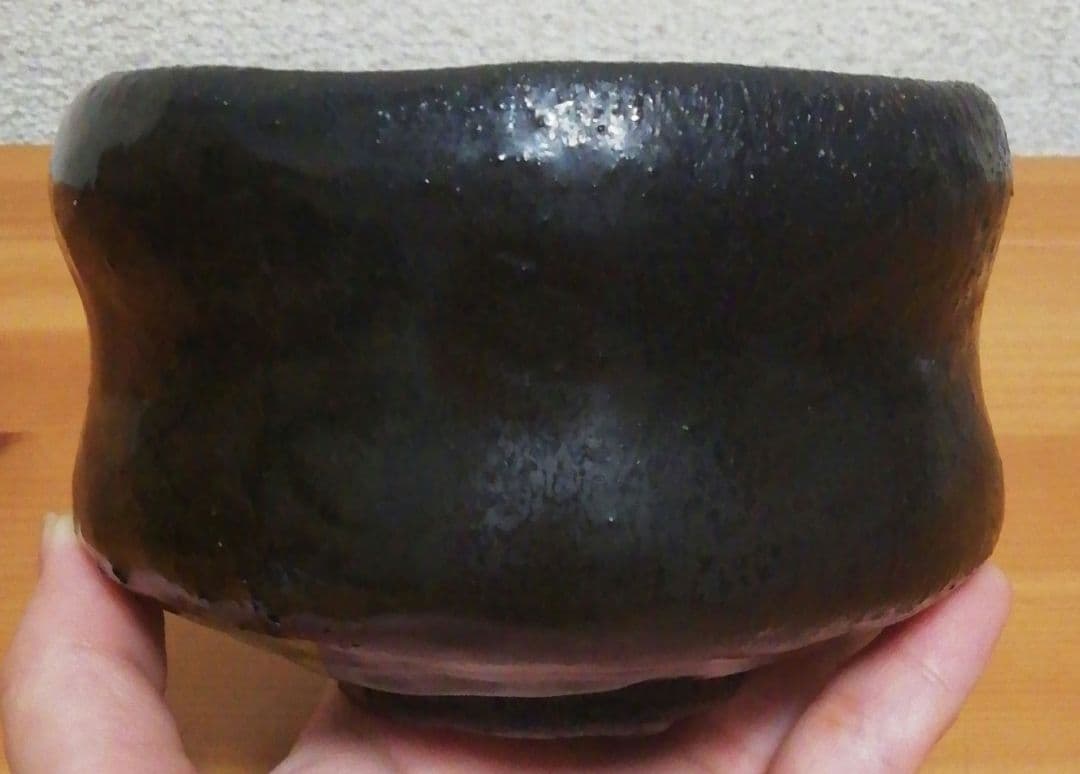 開発文七作　春日山　大樋焼　茶碗　共箱　略歴付　茶道具