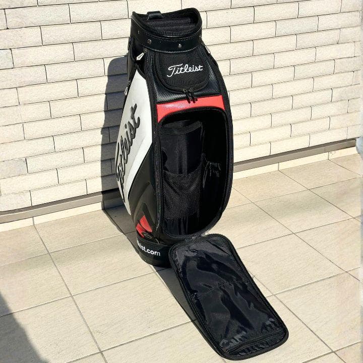 希少 限定 タイトリスト キャディバッグ スタッフバッグ ツアーモデル フード付