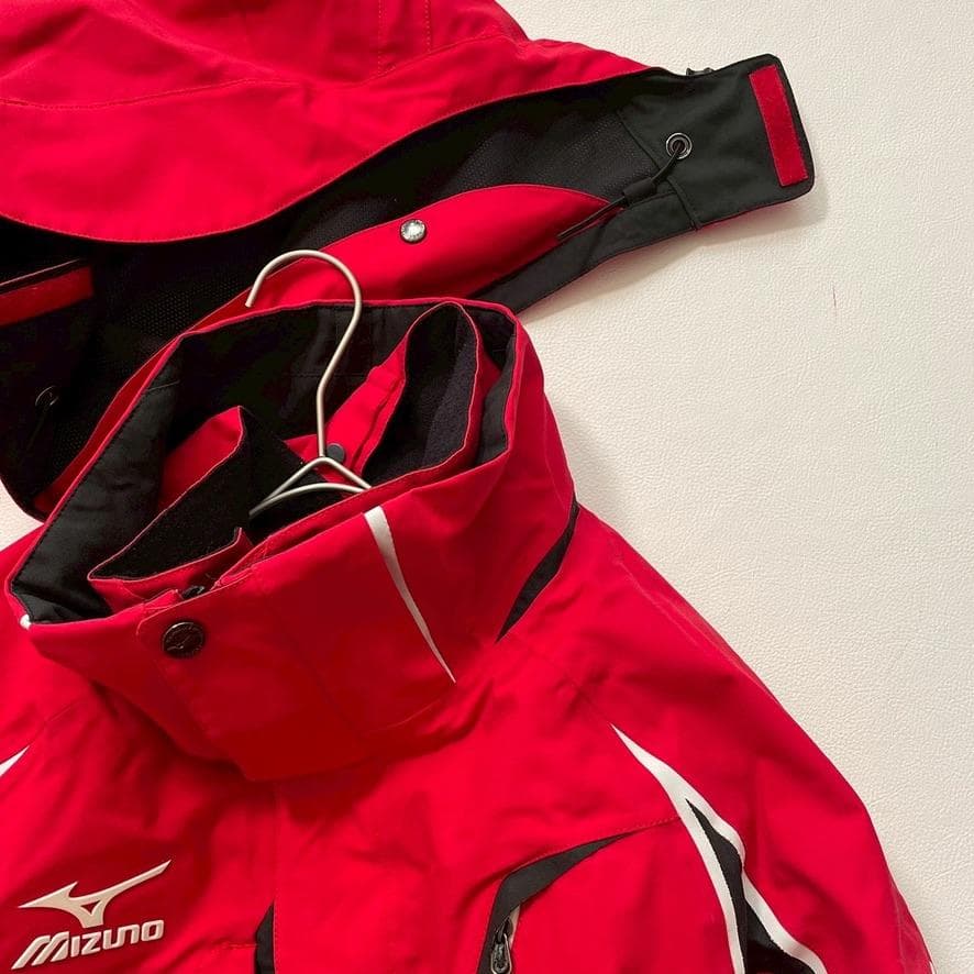 【やまみ】ミズノ スキーウェア 上S 下M セットアップ 赤 ブレスサーモ