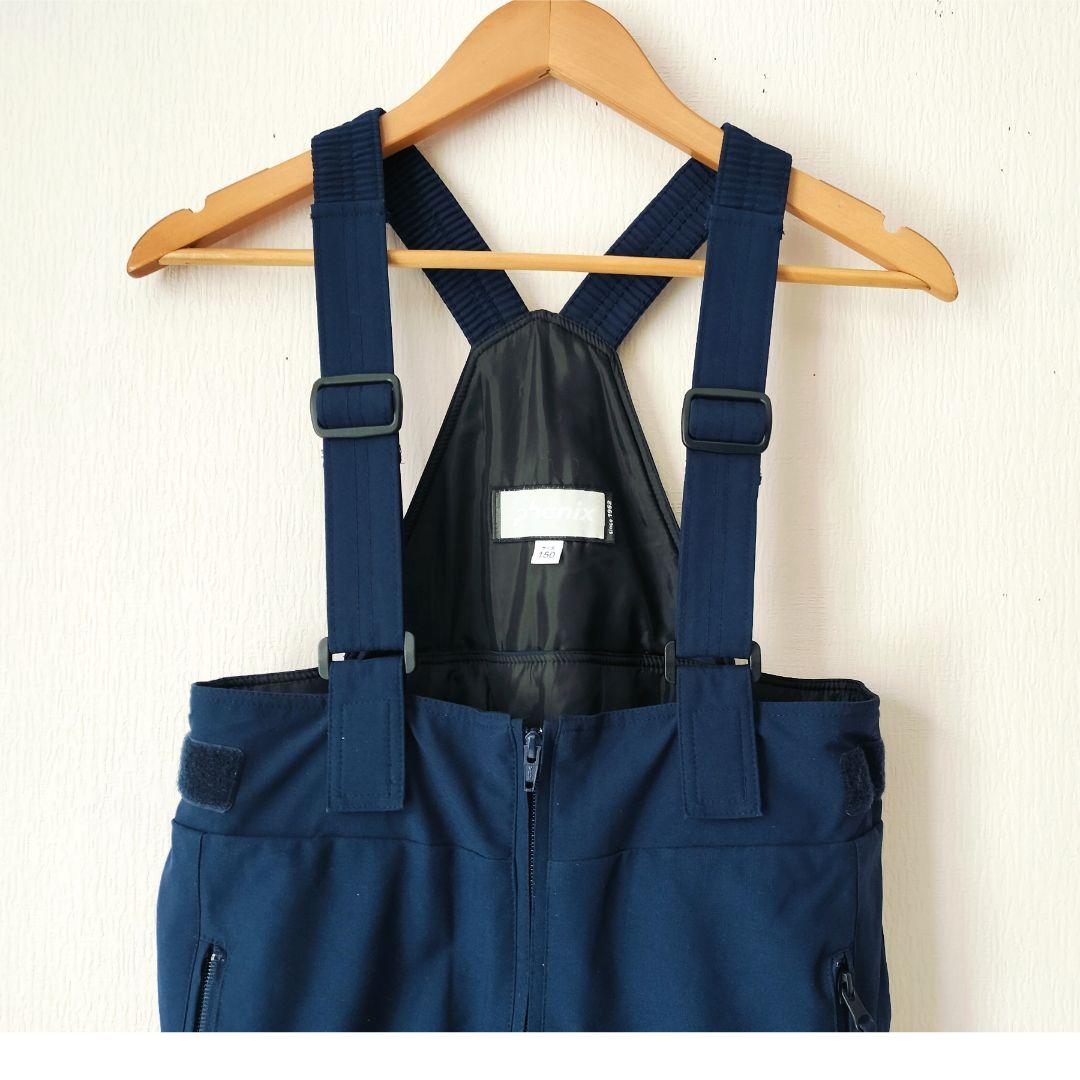 極美品 PHENIX フェニックス スキーウェア 上下150 幾何学 ネイビー