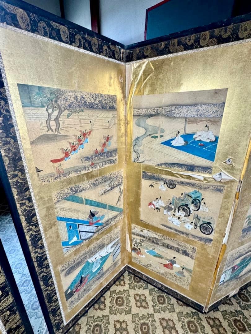 ヴィンテージ屏風 六曲一双 全36図 江戸〜明治 和風美術 2屏風セット