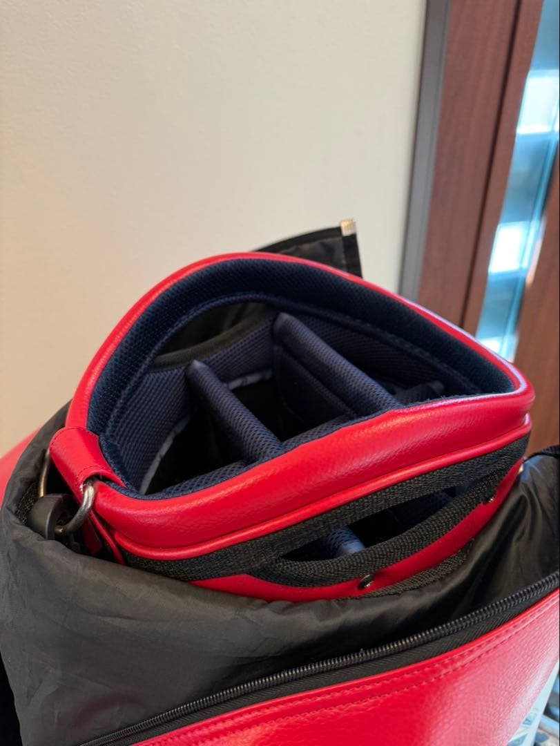 【KAZUKI様】【備品】HONMA キャディバッグ 赤 白