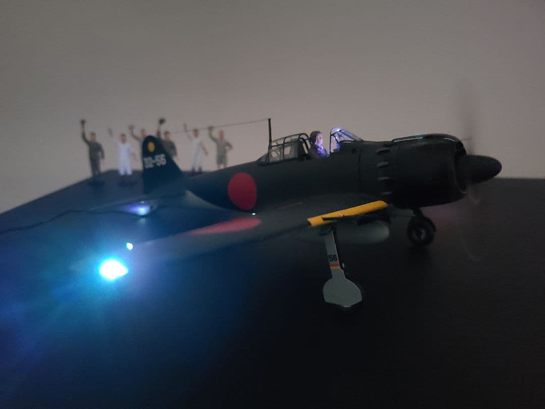 零式艦上戦闘機五二型 タミヤ1/48 LEDモデル完成品