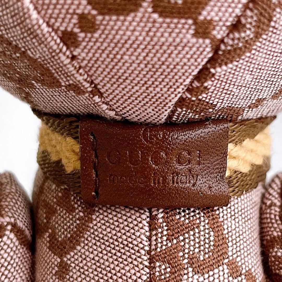 美品 レア GUCCI グッチ GGキャンバス テディベア ぬいぐるみ クマ 熊