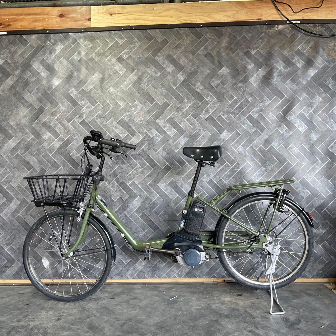 オリーブグリーン 電動アシスト自転車 シティタイプ