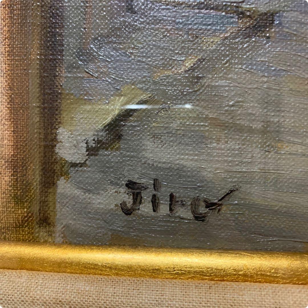 絵画　油彩肉筆画　真作　小林二郎『神戸の夏』F6 1962年作