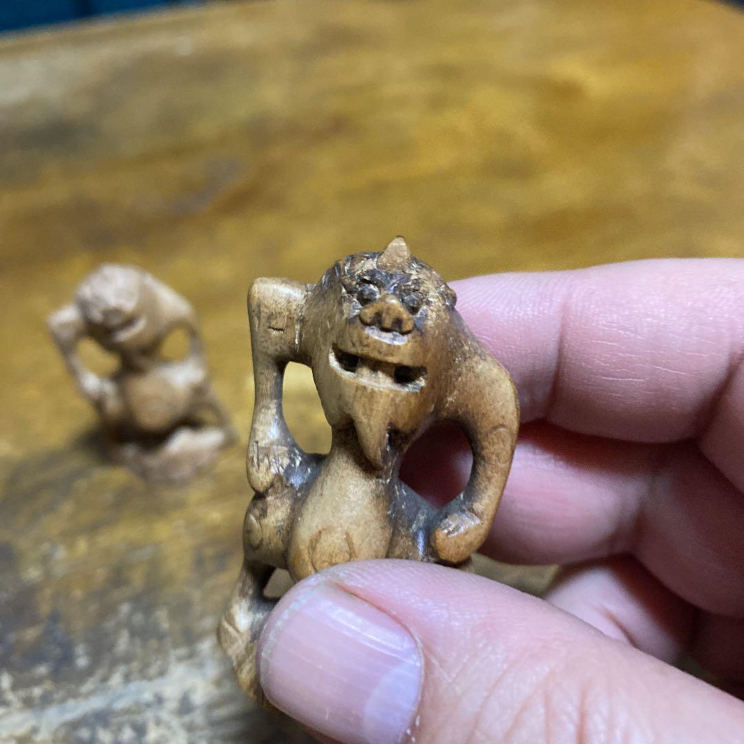 専用　天邪鬼根付一対セット