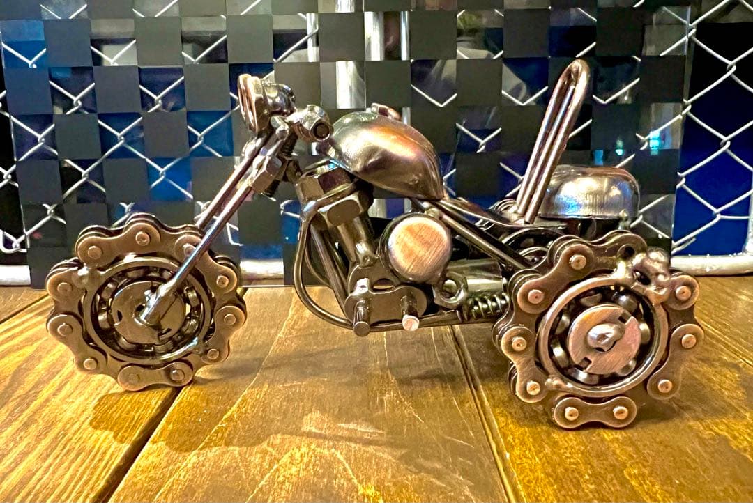 リアルシリーズ！アイアン三輪バイクのおもちゃ/インテリア