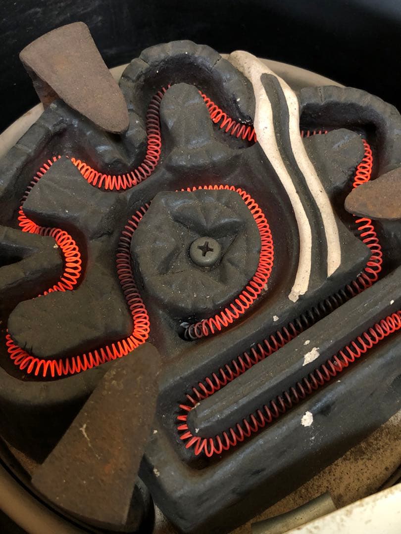 割引❗️《R》野々田式 風炉型電熱器 黒真塗 B 小板付 元箱付 ① 1f