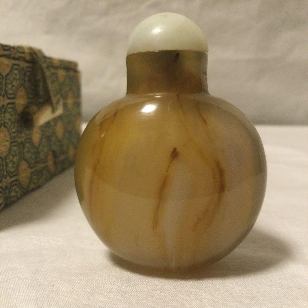 天然メノウの鼻煙壺、清朝