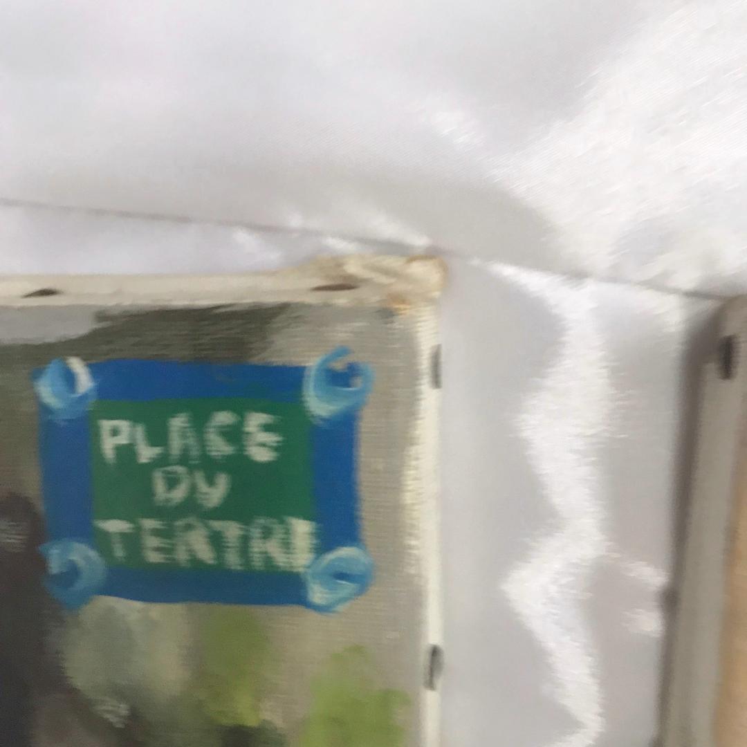 絵 女の子 男の子 作者不明 PARIS パリ 絵画 美術品 骨董品 ２枚セット