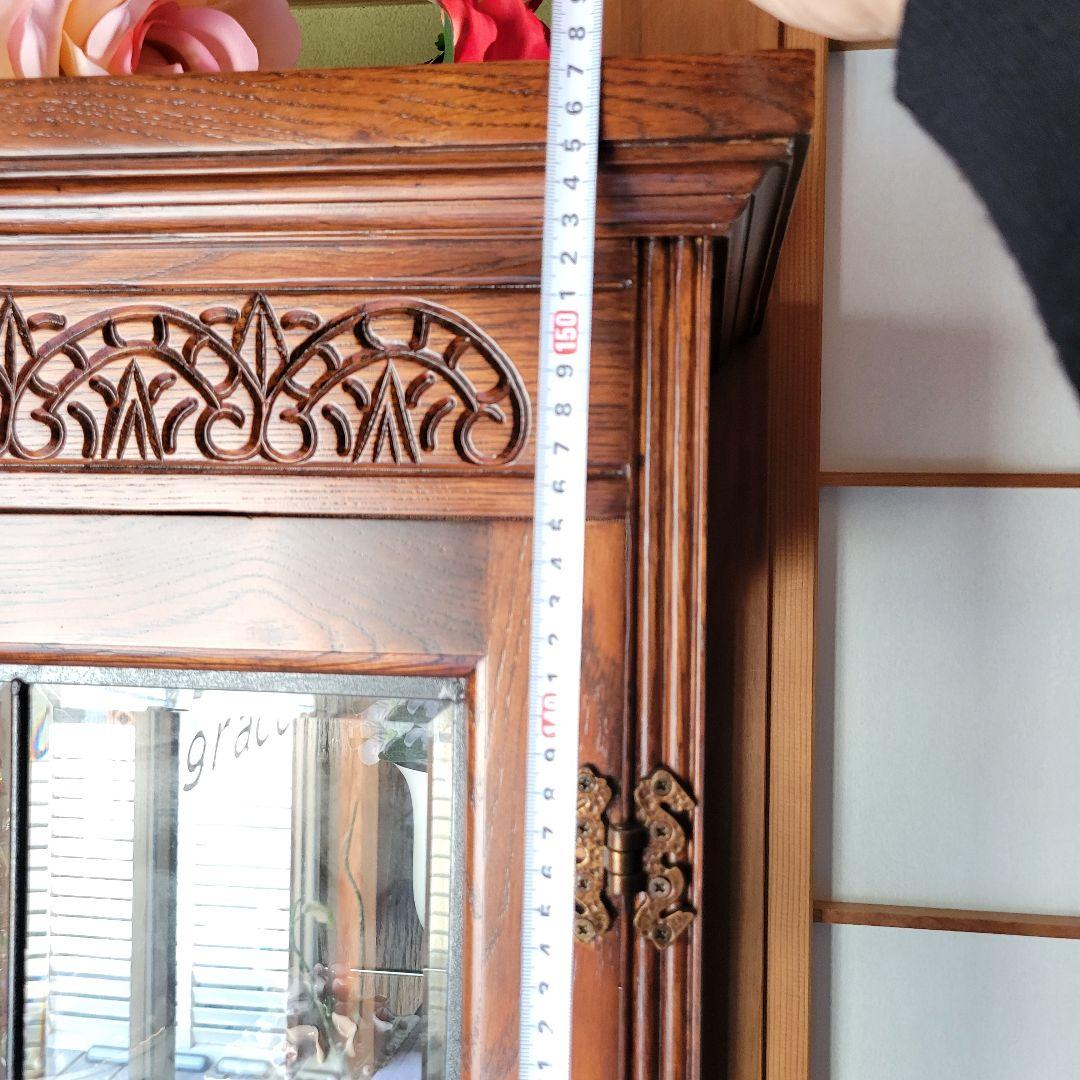 葉山家具木製ガラス扉キャビネット