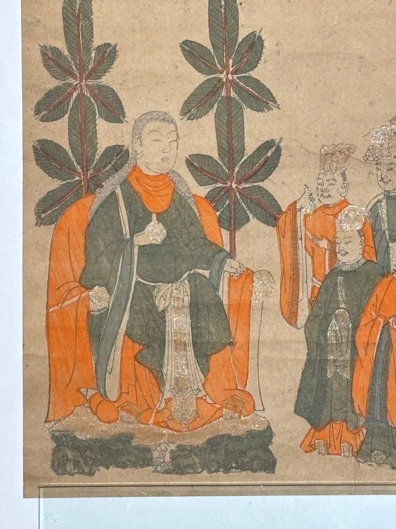 「多賀大社 伊弉諾尊」彩色木版画 合羽刷り 1枚|木版刷り 多賀神社 神道