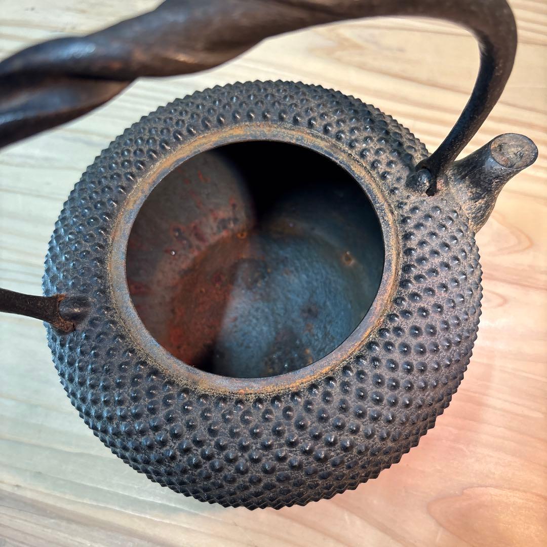 昭和レトロ　南部鉄器　虎山工房　鉄瓶　骨董品