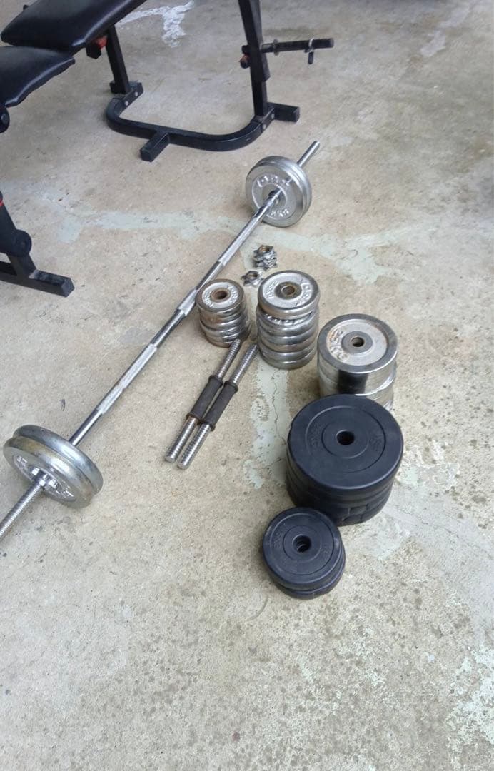 トレーニングベンチ バーベルセット