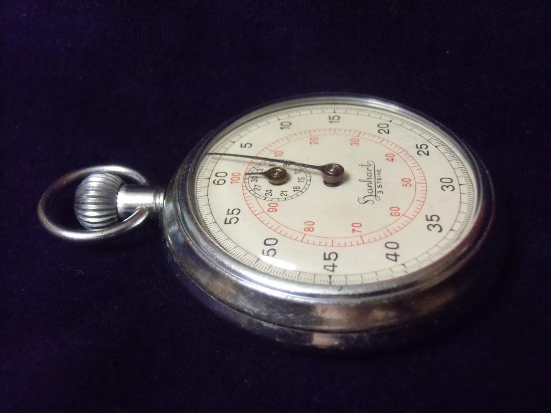 ドイツ軍＊海軍＊hanhart社製＊６０秒/３０分ストップウォッチ＊３石（実物）