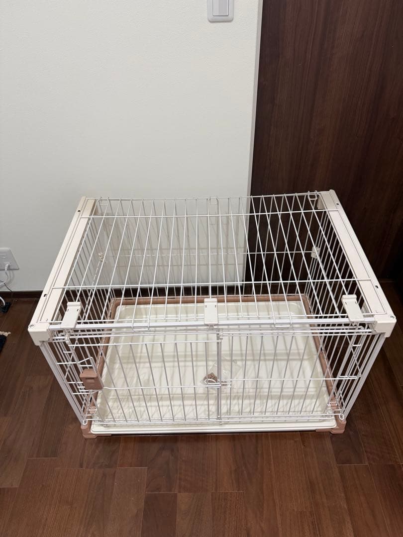 【引き取り限定】リッチェル 犬用ケージ サークル 室内用 トレー付き 天井付
