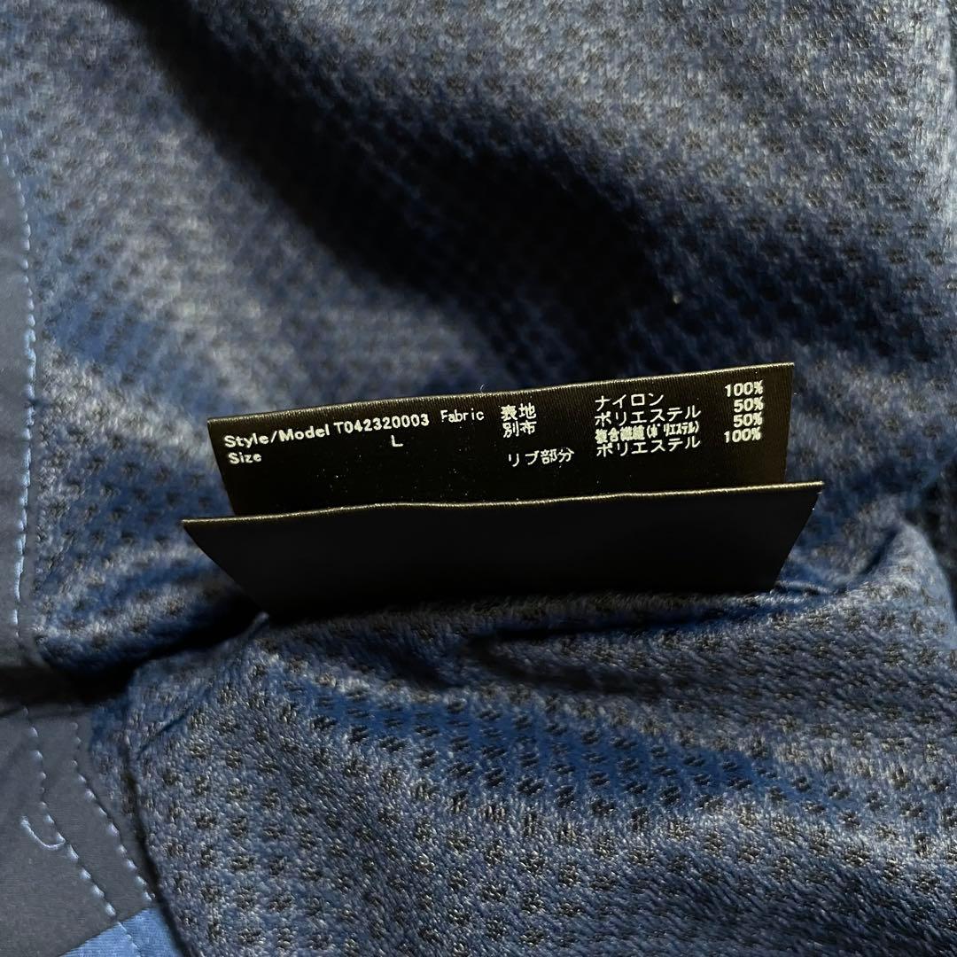 定価4.3万　TFW49 ナイロンプルオーバー　スニード　ブルー　L ゴルフ