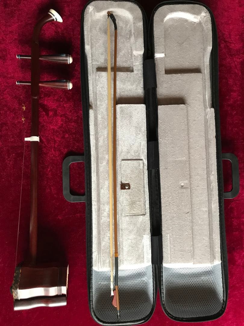 二胡★最上級アフリカ小葉紫檀★錦蛇皮★蘇州科韻・李玉貴★十年保証★必需品揃い