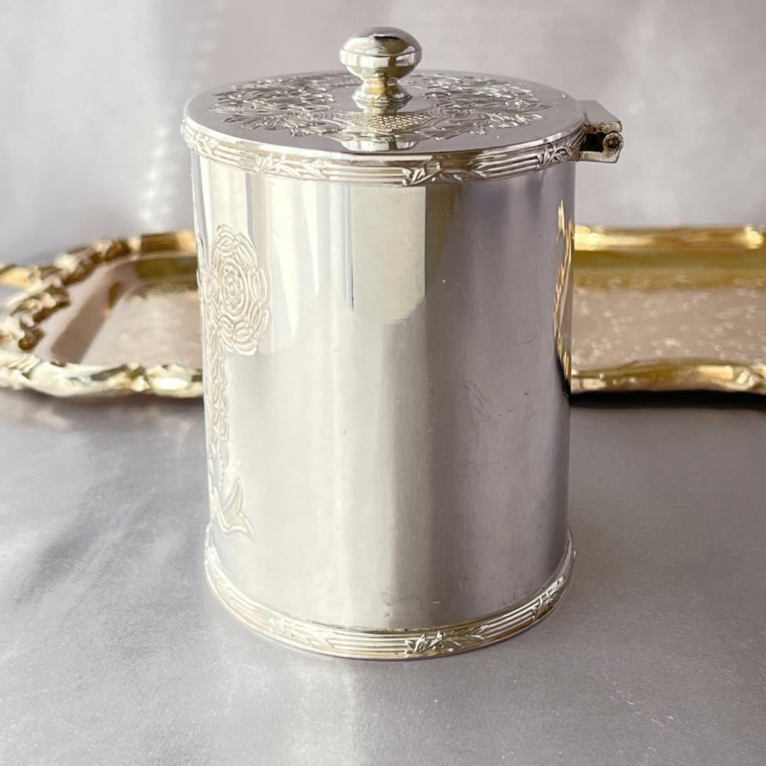 【Barker Ellis】美しいチェイシングのティーキャディー