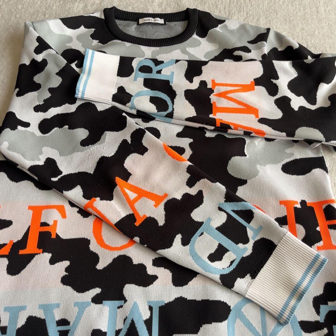 マークアンドロナ　近年　XL 　50　セーター　ニット　迷彩　カモフラージュ