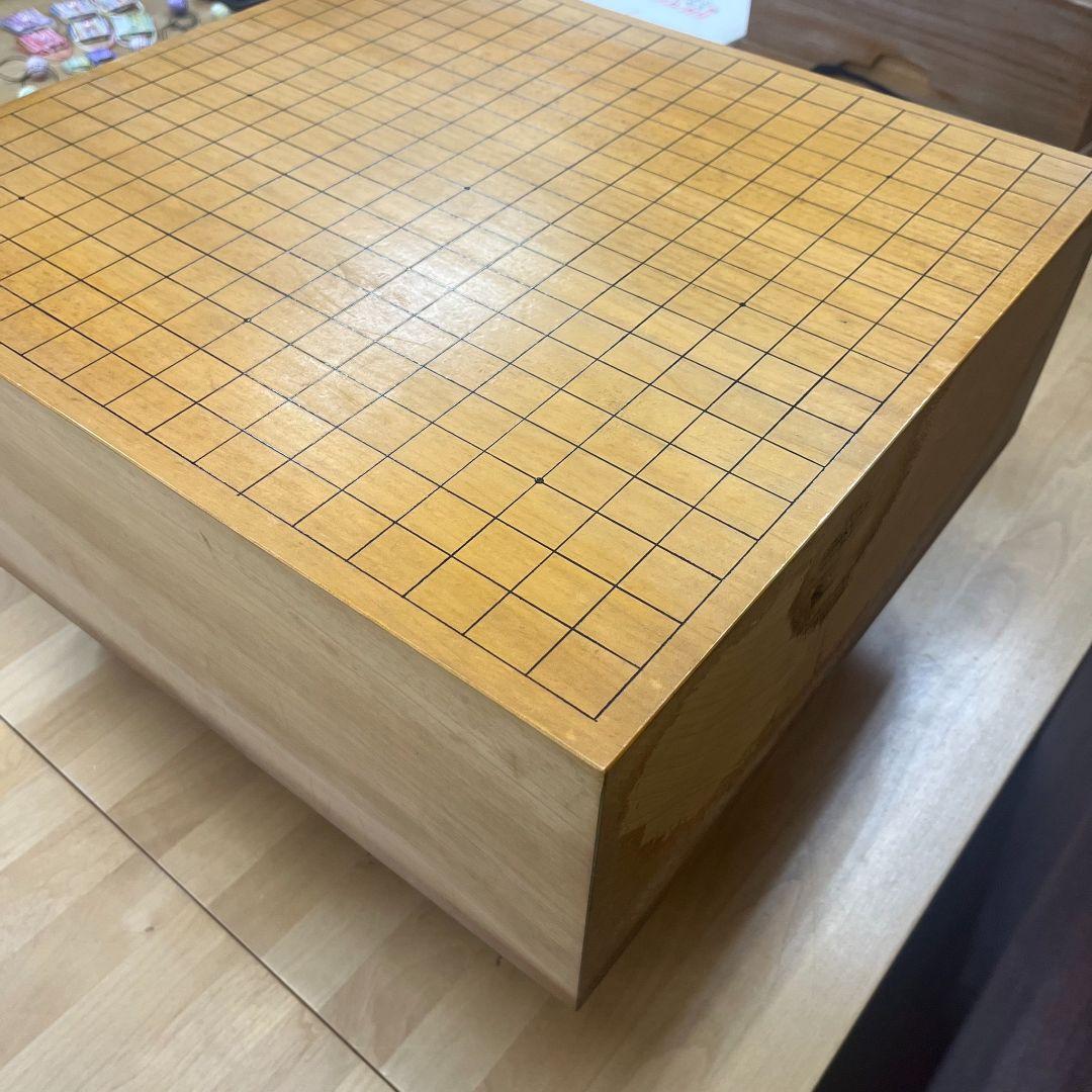 （国産）本榧碁盤 五寸 碁石・脚・ケース付