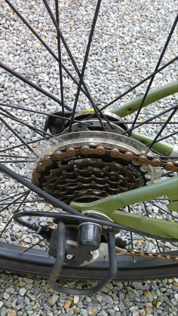 引き取り希望★ネオサージュD マットカーキ 外装6段変速 27型自転車