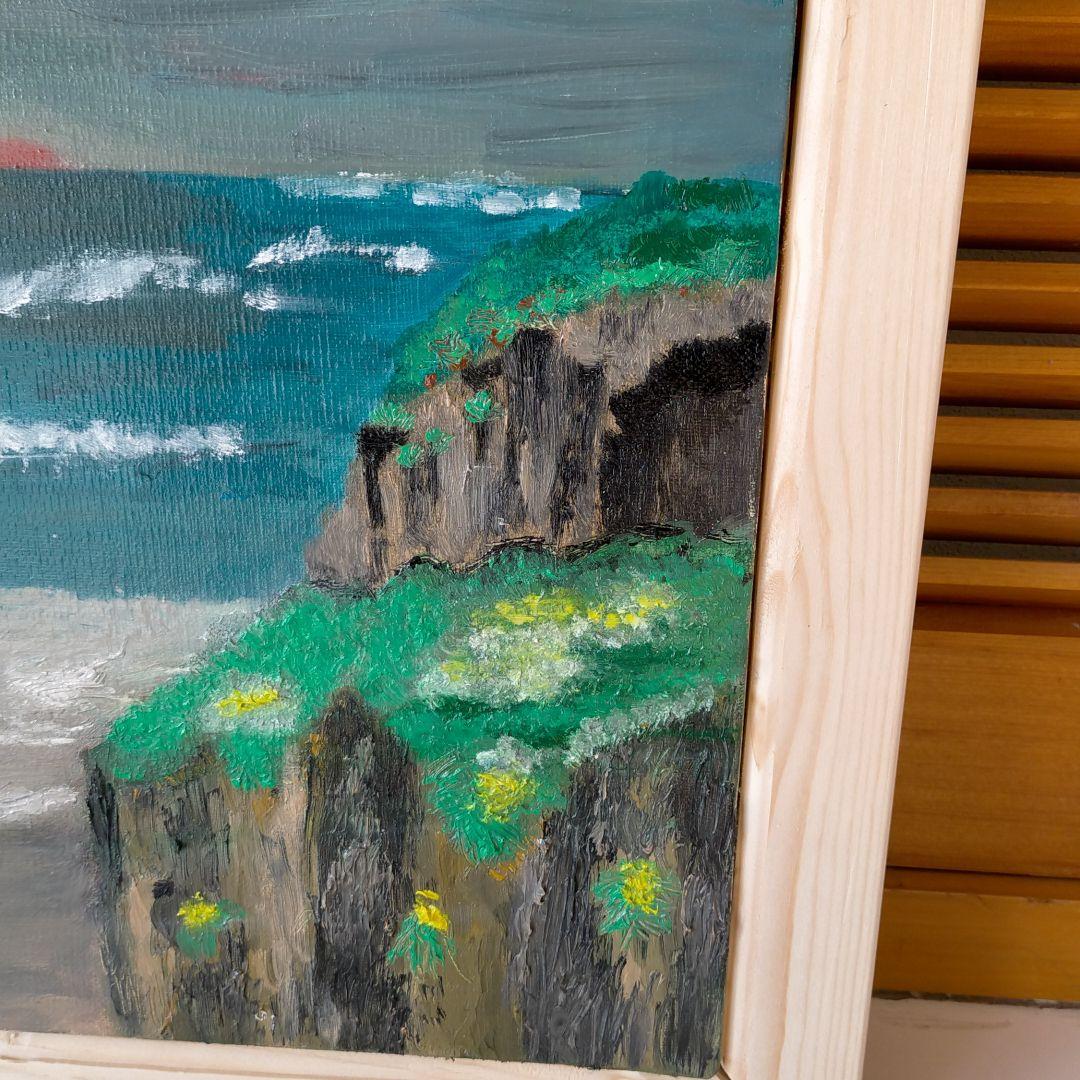 油絵　ふるさとの海