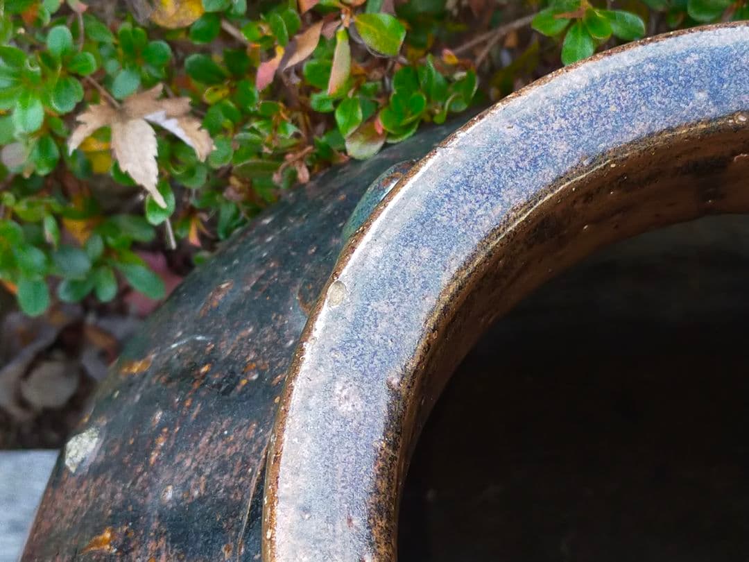 ♥古瀬戸　三耳壺　壷　４７３ｍｍ　花瓶　骨董　古玩　中国