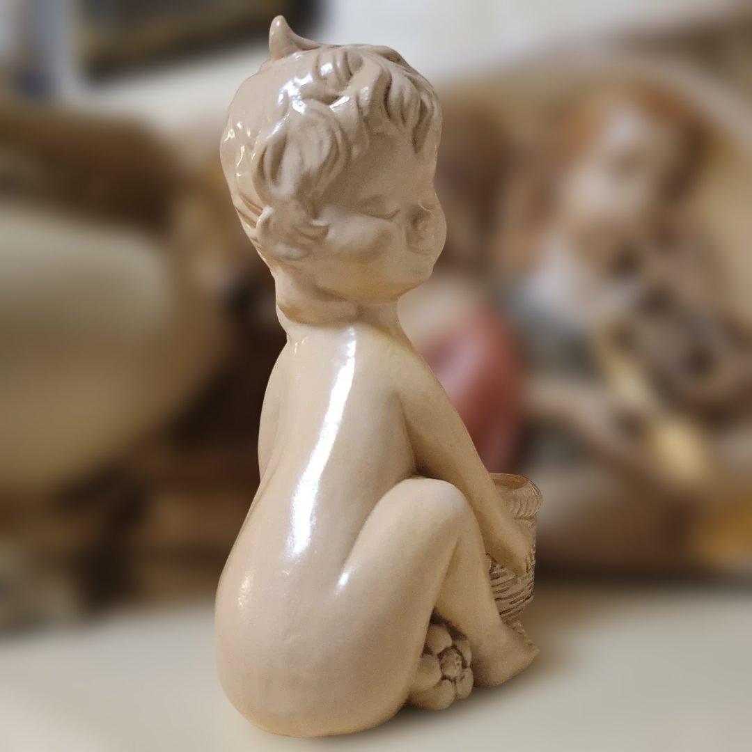 70's　昭和レトロ置物　鉢カバー　プランタースタンド　オブジェ　置物　希少