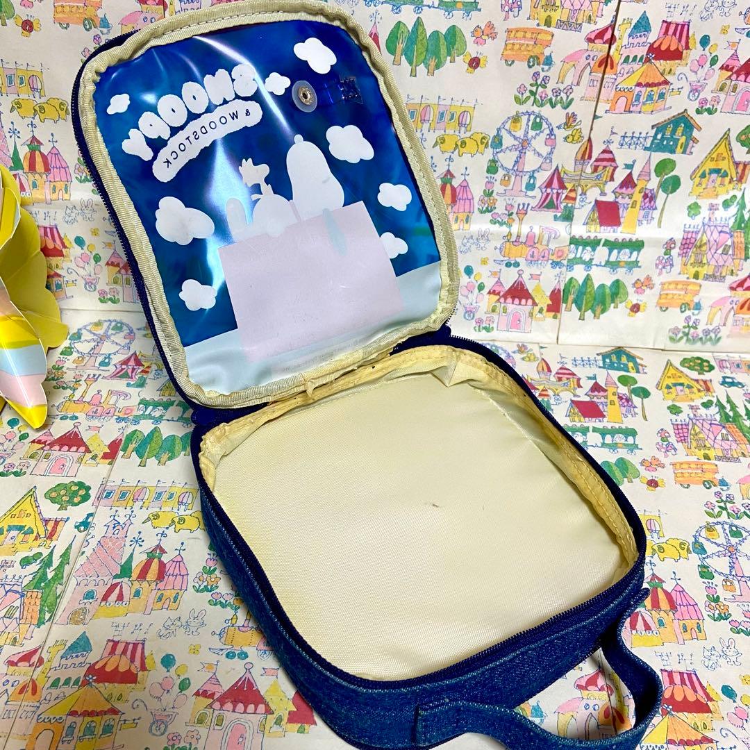 d*7様 平成レトロ スヌーピー ドッグハウス デニム CDケース ビニールポー